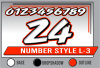 PRINTED NUMBER SET L-3